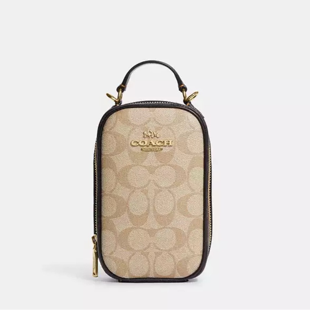 Coach Signature Beige Crossbody Bag